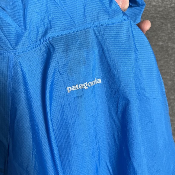 Patagonia Jacket Mens Large Blue Houdini Nylon Hooded Windbreaker Lightweight - Picture 10 of 11